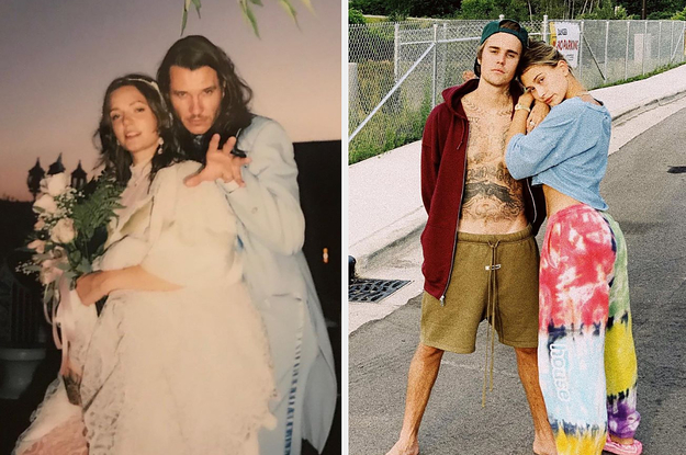 Tove Lo and Charlie Twaddle's wedding photos and Justin and Hailey Bieber cuddled in the middle of the street