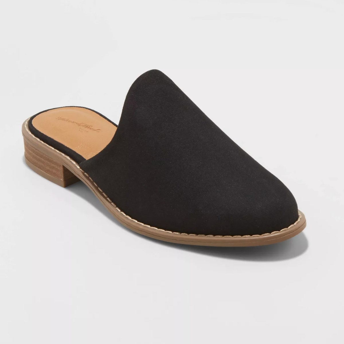 the black microsuede loafers