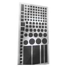problems solved in 2022 A sheet of the stickers in several different sizes of circles, squares, and rectangles