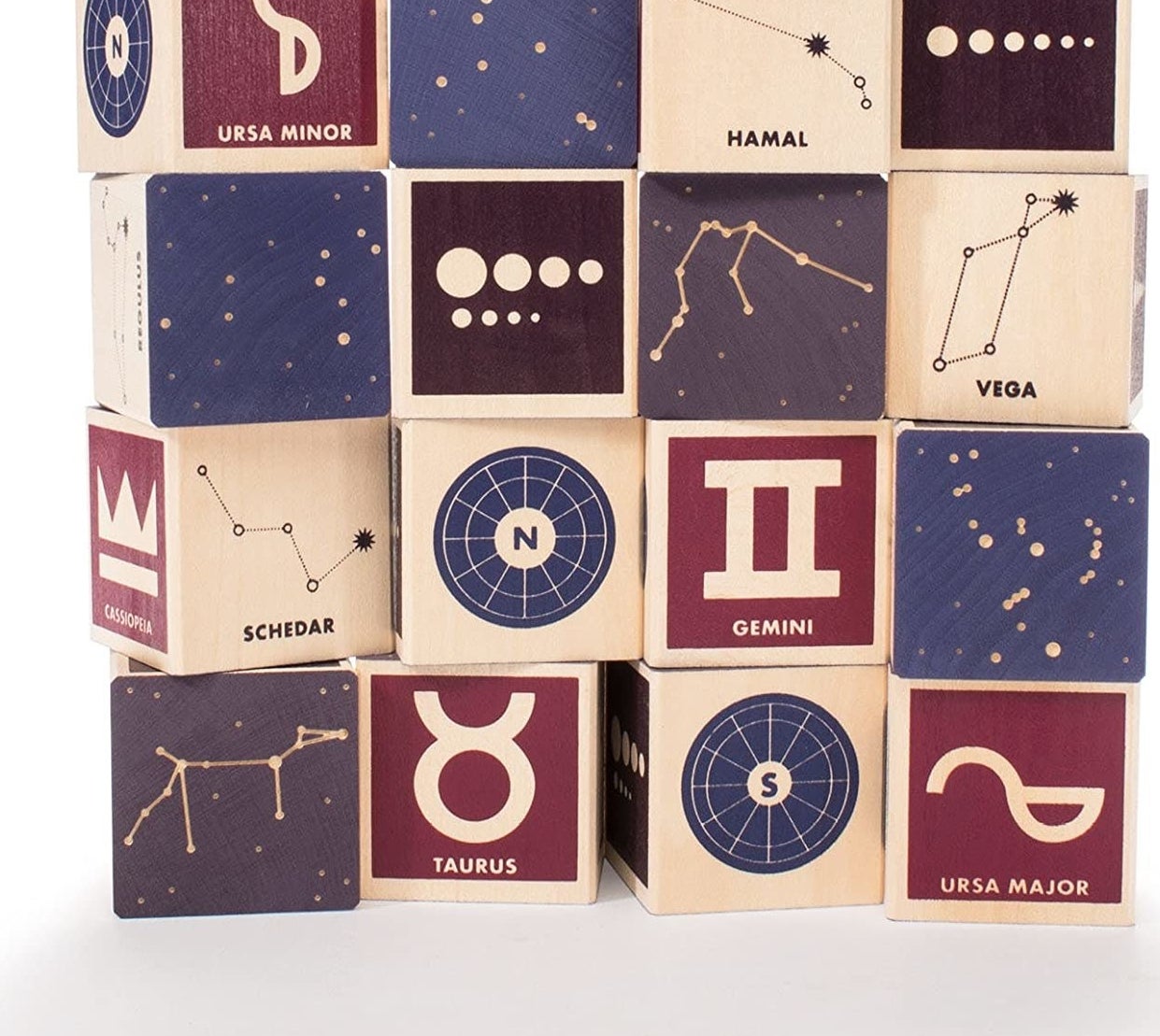 the wooden constellation blocks