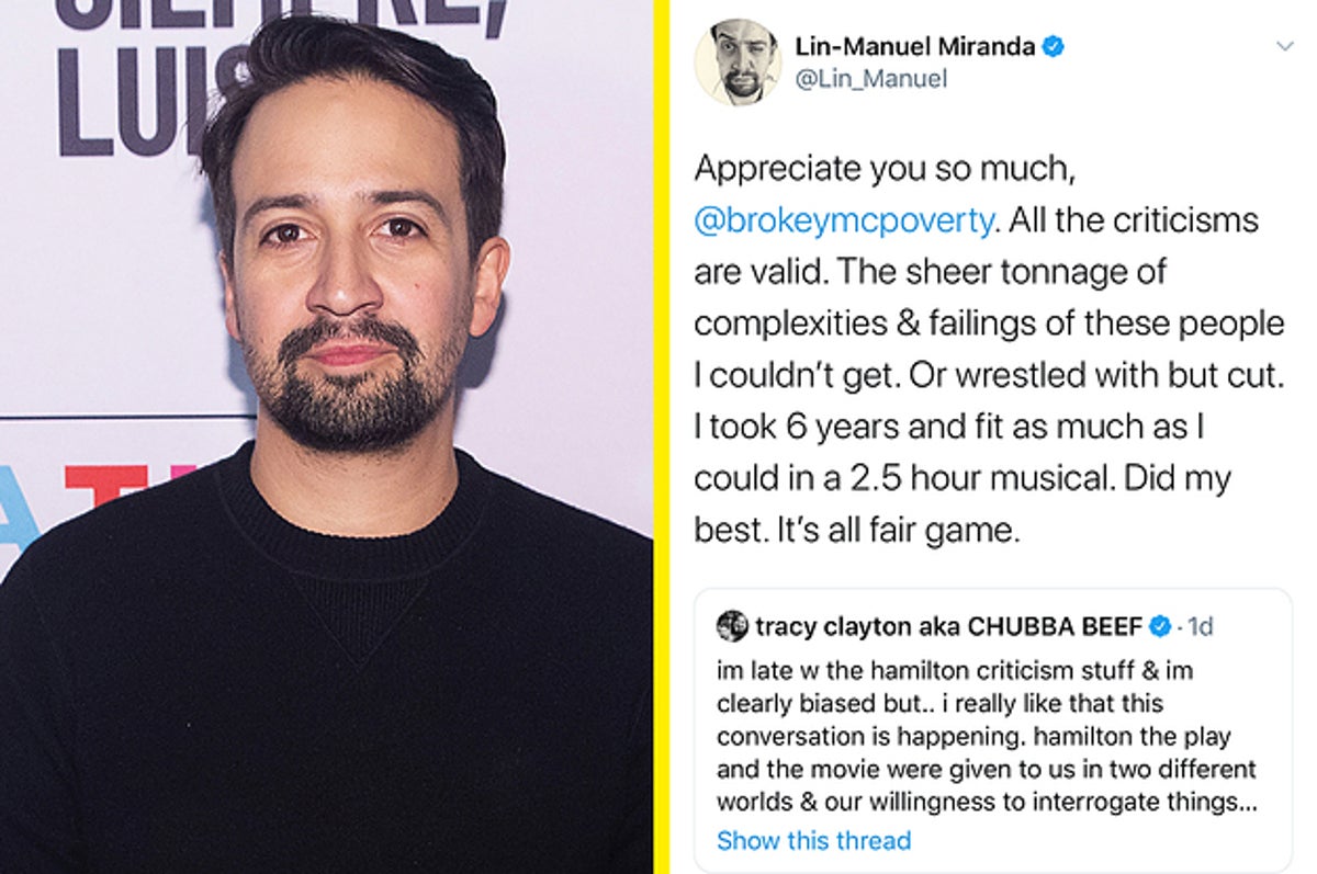 Lin-Manuel Miranda Responds to 'Cancel Hamilton' Controversy
