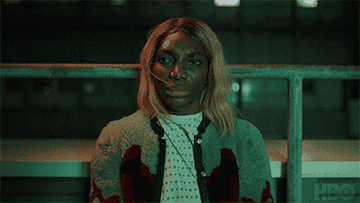 A GIF of Michaela Coel as Arabella, looking confused, in &quot;I May Destroy You.&quot;