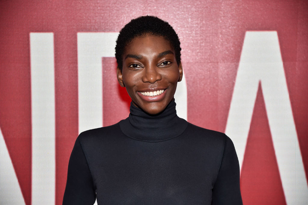 A profile photo of Michaela Coel on the red carpet.