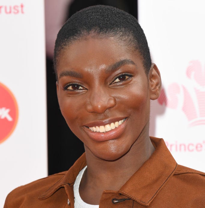 A profile photo of Michaela Coel on the red carpet. 