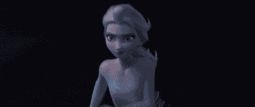 Elsa running in Frozen 2