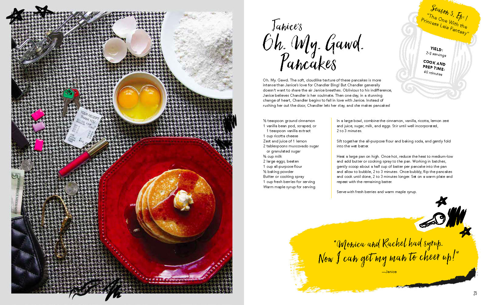 Recipe page for &quot;Janice&#x27;s Oh. My. Gawd. Pancakes.&quot;