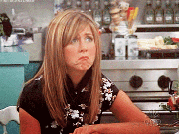 Picture of Rachel from Friends frowning