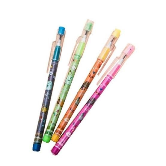Stackable lead pencils in a variety of colors