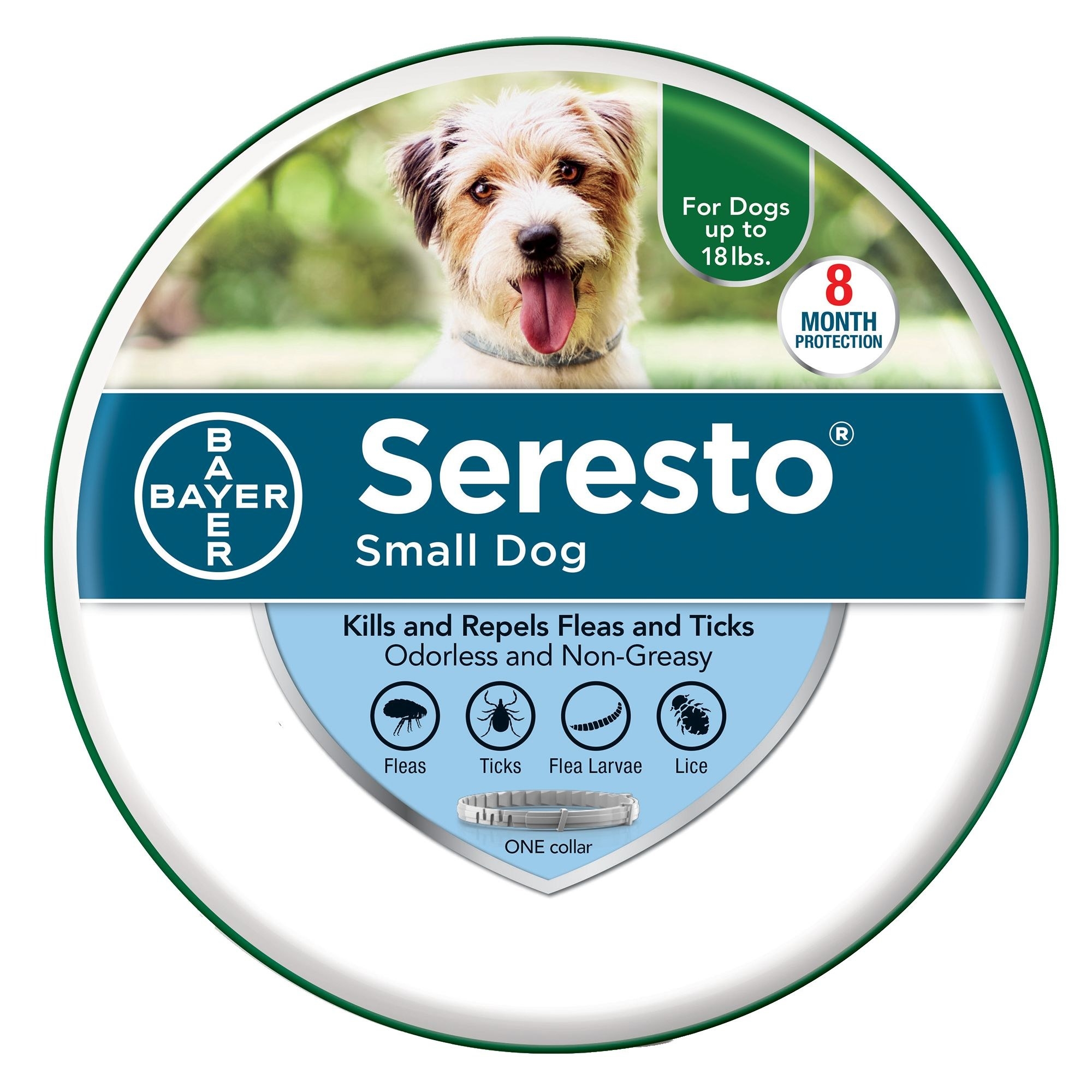 A package containing the Seresto tick and flea collar.