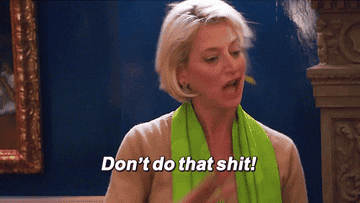 GIF of a woman saying &quot;Don&#x27;t do that shit.&quot;