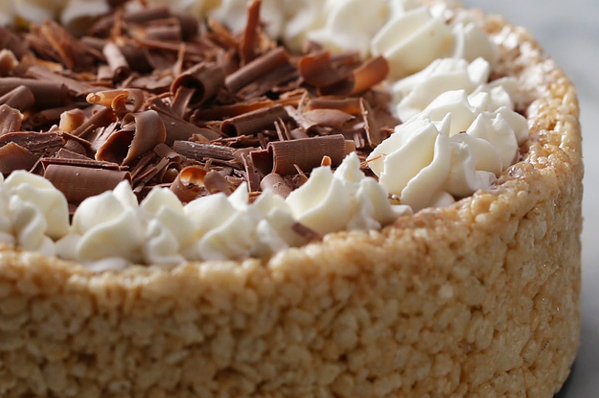 洋風雷おこしのチョコチーズケーキ