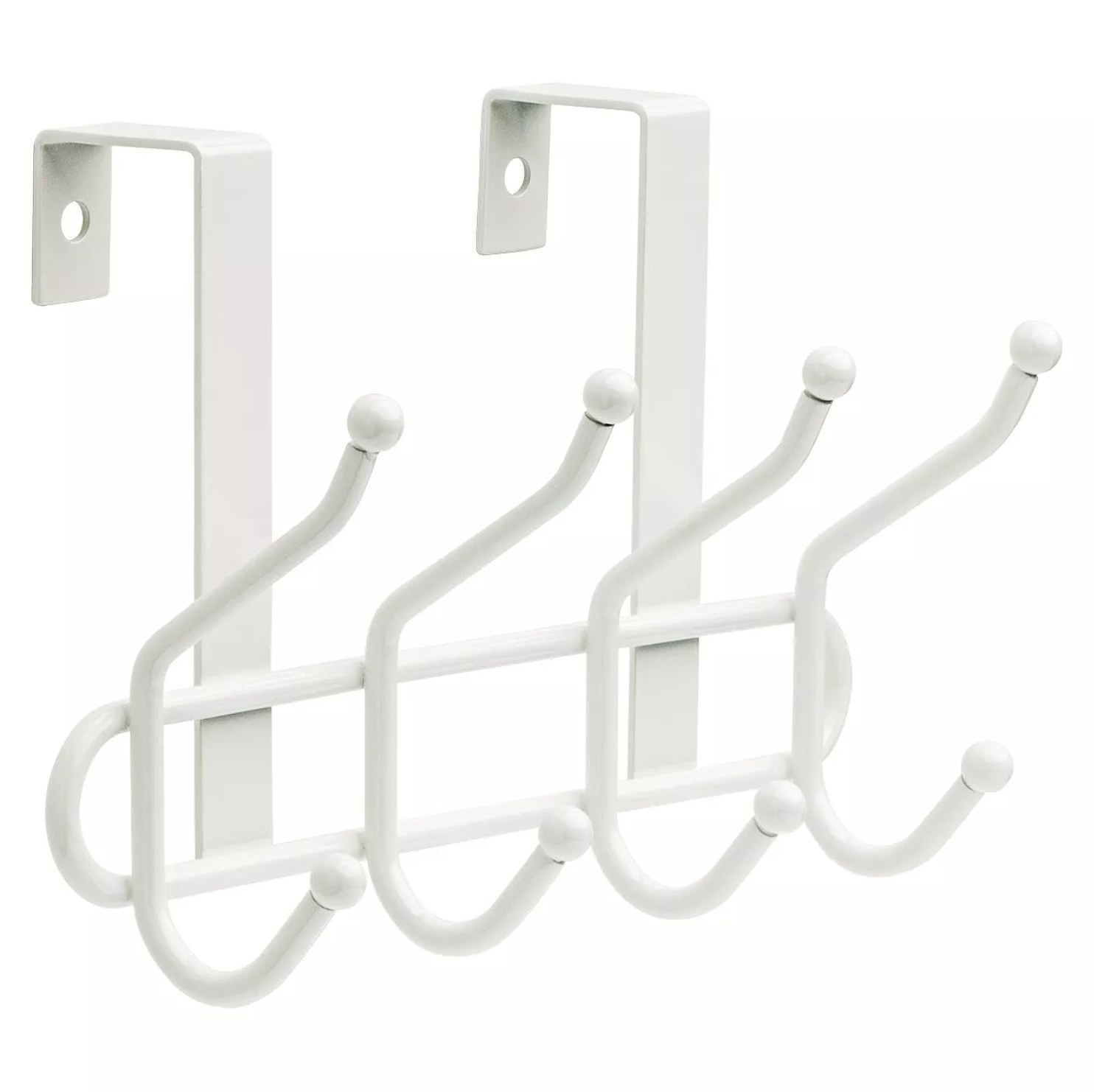 The white holder, which has four hooks 