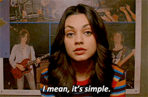 GIF of a woman saying &quot;I mean, it&#x27;s simple.&quot;