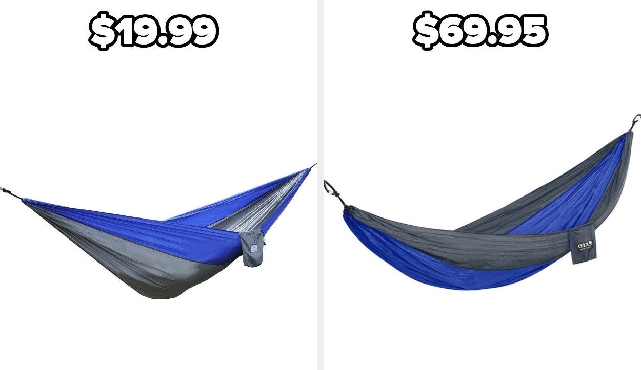 On the left, an OuterEQ hammock, and on the right, an ENO hammock