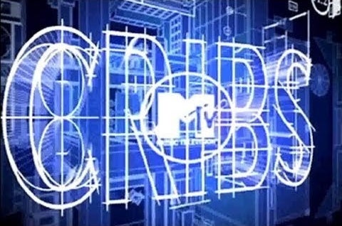 The title card for &quot;MTV Cribs&quot; that looks like 3D blue prints.