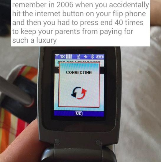 remember in 2006 when you accidentally hit the internet button on your flip phone and then you had to press end 40 times to keep your parents from paying for such a luxur
