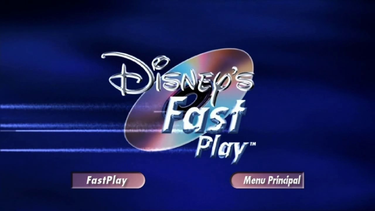 The Disney&#x27;s Fast Play screen that would display in the beginning of DVDs.