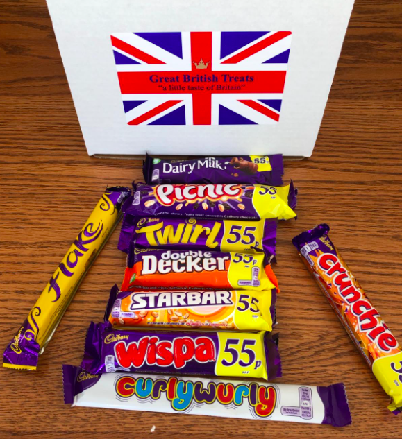 A reviewer photo of the box of Cadbury chocolates