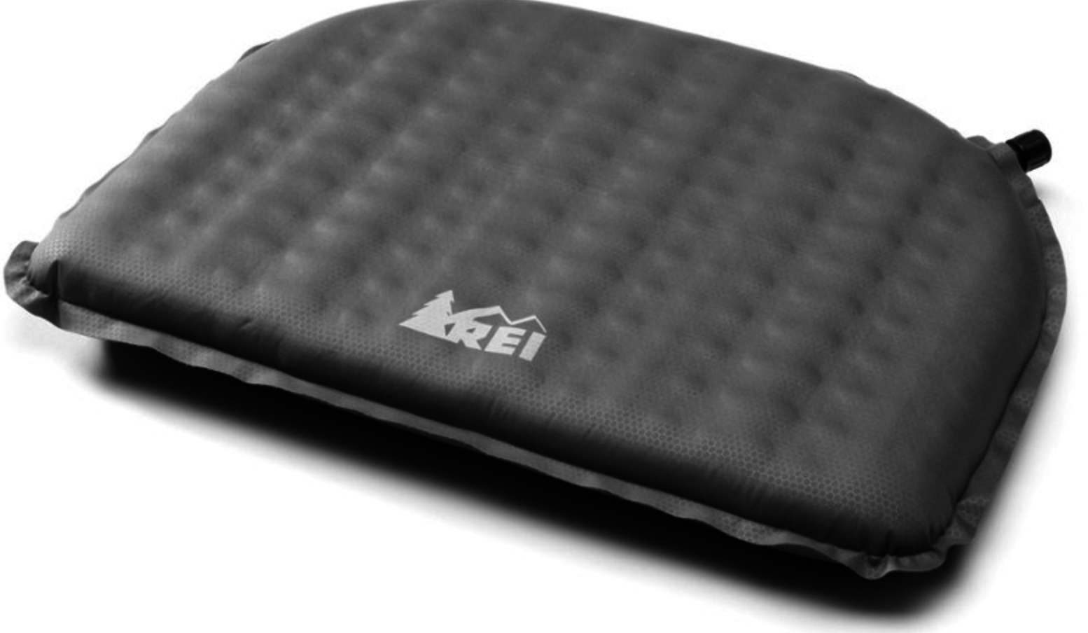 grey inflatable sitting pad