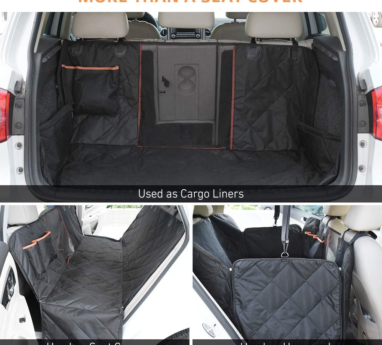 The dog seat cover as a seat cover, hammock, and trunk cover