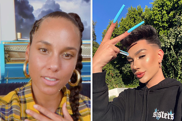 Alicia Keys and James Charles, who shaded her new skincare line