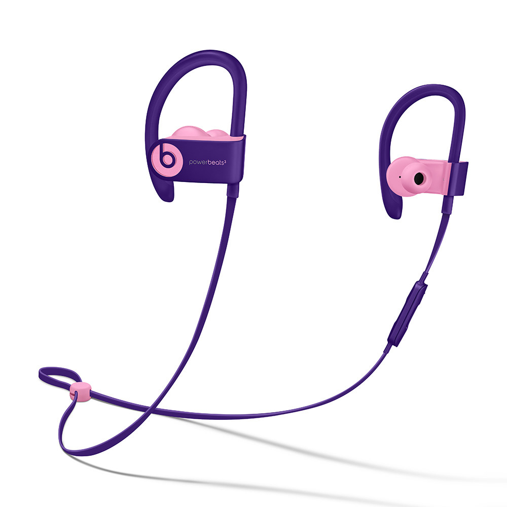 Pair of purple wireless headphones