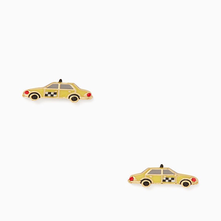 Taxi cab stud earrings