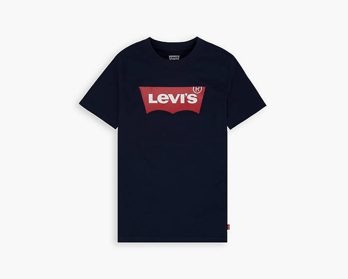 The tee in navy with the red Levi&#x27;s logo on the front 