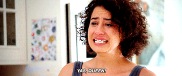Ilana from Broad City tearing up and saying, &quot;yas queen&quot;