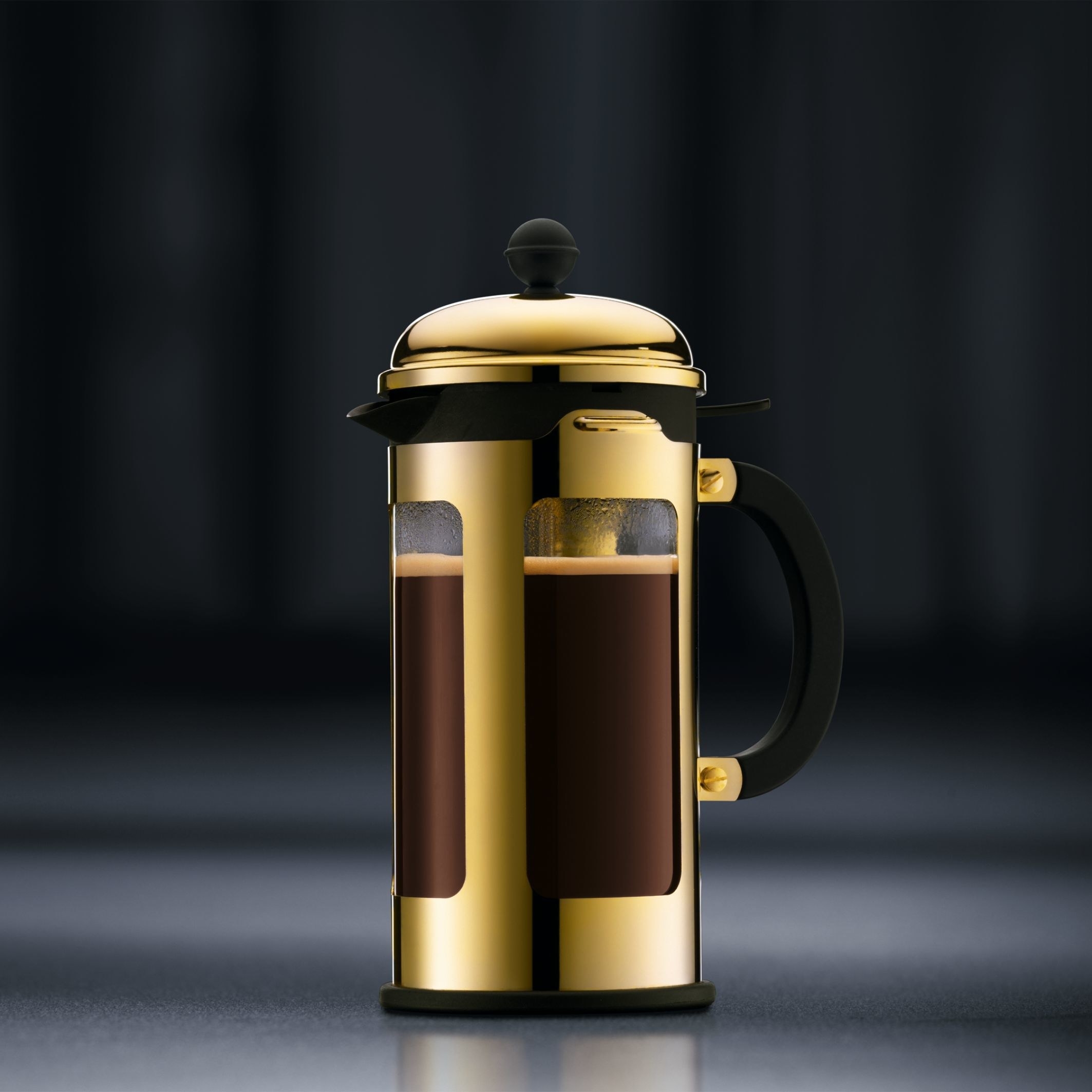 gold accented french press 