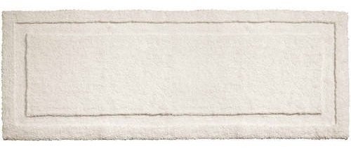 The narrow white rug 