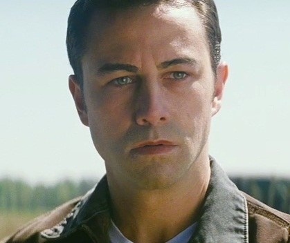 Joseph Gordon-Levitt wearing a weird fake face of another average looking dude