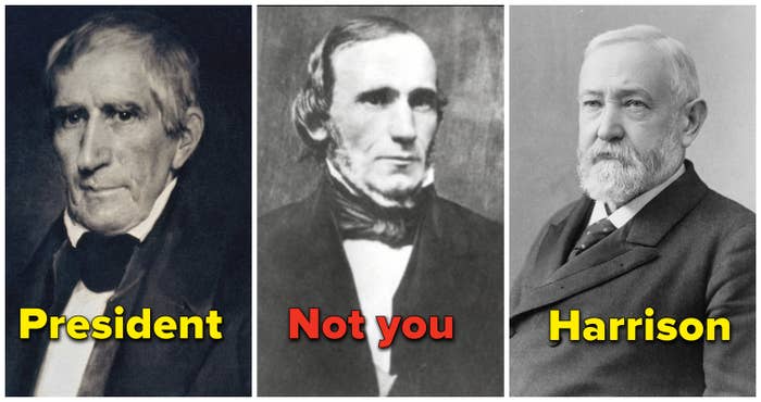 Photos of both Presidents Harrison and John Scott Harrison