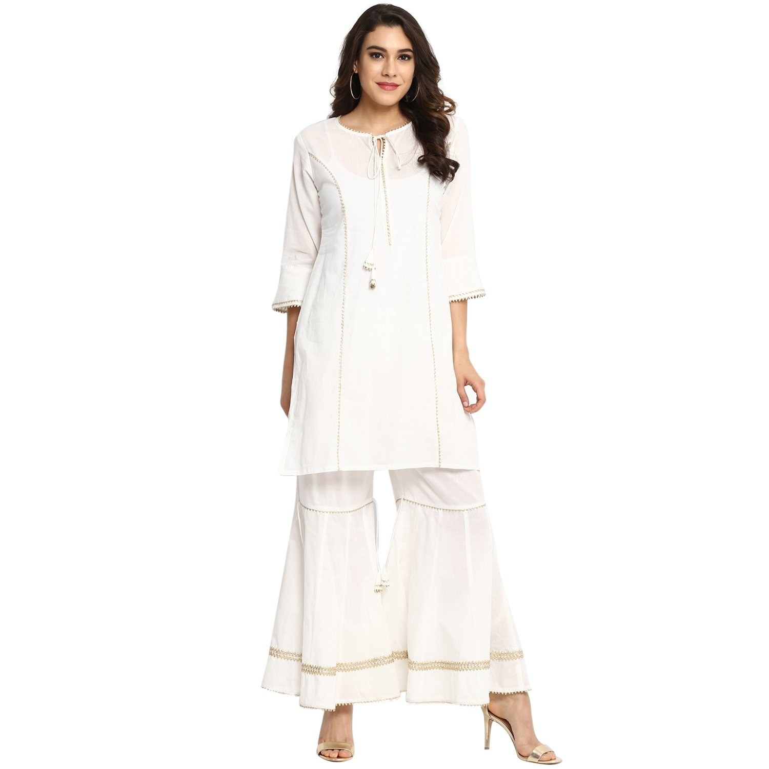 Pistaa's Women's Cotton Solid Kurta with Palazzo Bottom Set (Peach,  42-Large): Amazon.in: Clothing & Accessories | Clothes for women, Women,  Amazon dresses