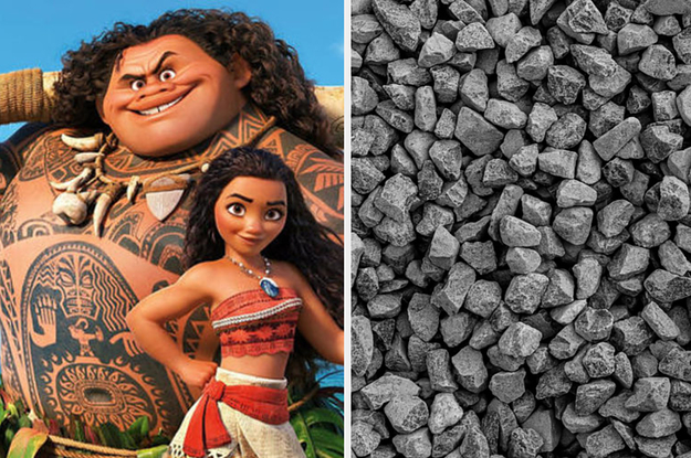 Moana and rocks.