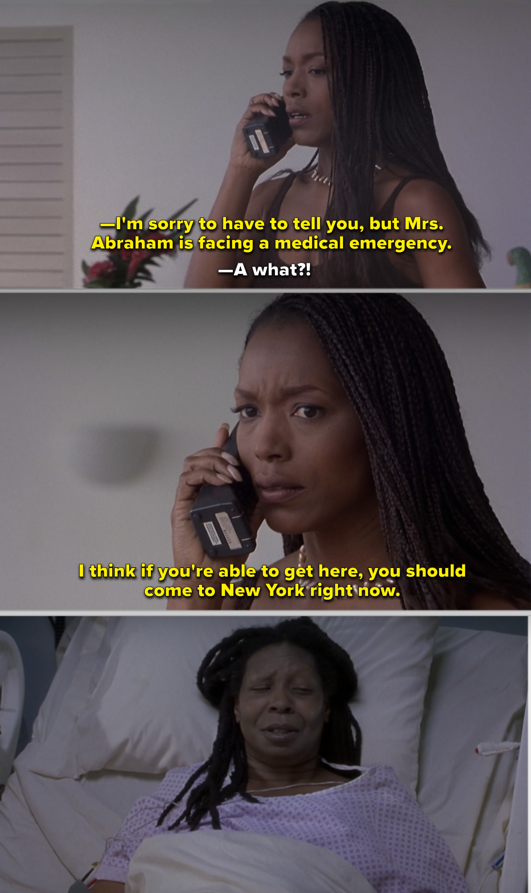 Stella getting a call from Delilah&#x27;s doctor about her sickness