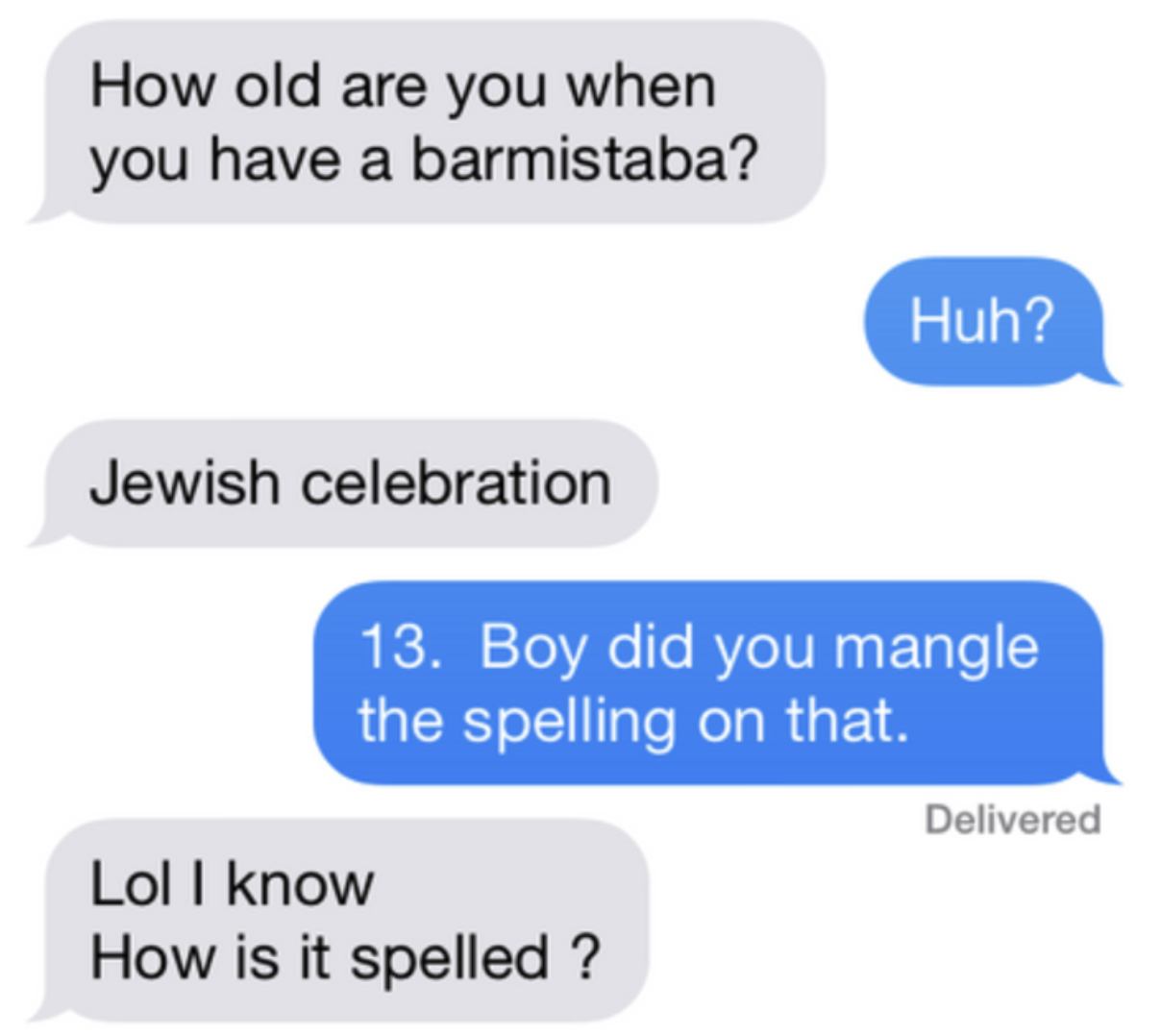 tweet saying how old are you when you have a barmistaba meaning barmixtzfah