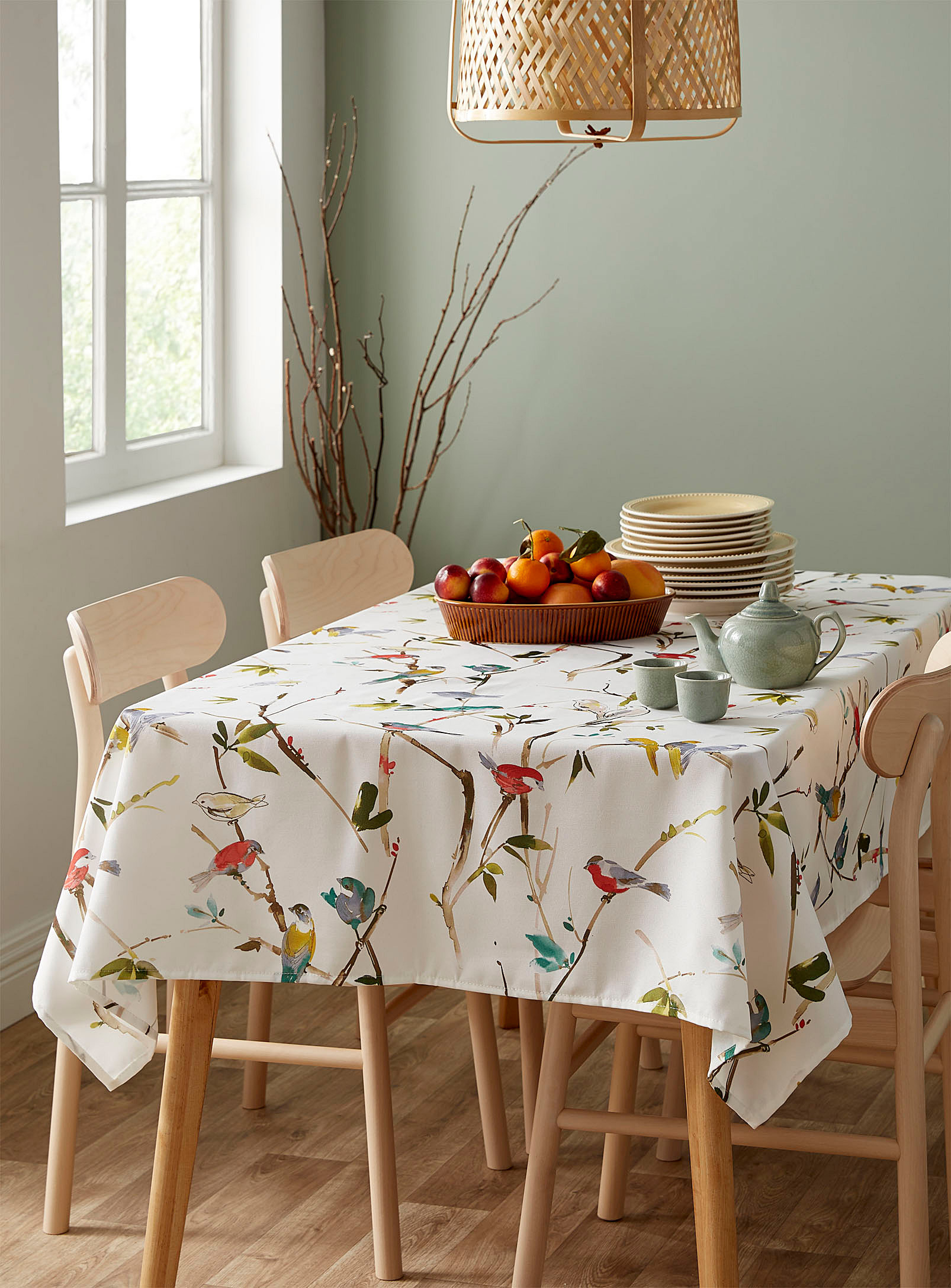 The table cloth on a table for four