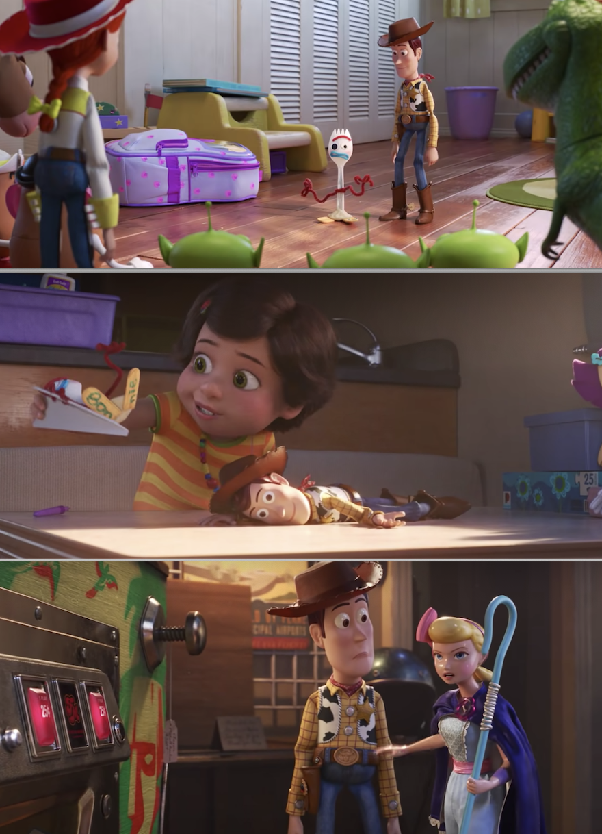 Woody, Forky, and Bo Peep in &quot;Toy Story 4&quot;