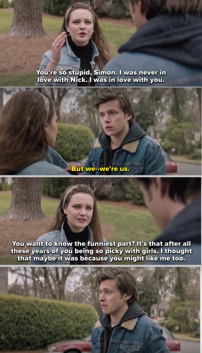 Leah confronting Simon in "Love, Simon"