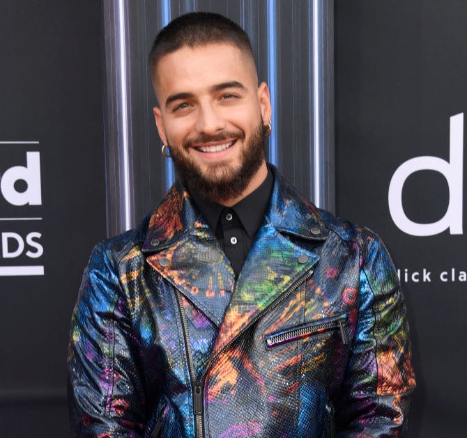 Red carpet photo of Latin artist Maluma