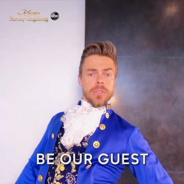 dancer derek hough dressed up as the beast from beauty and the beast