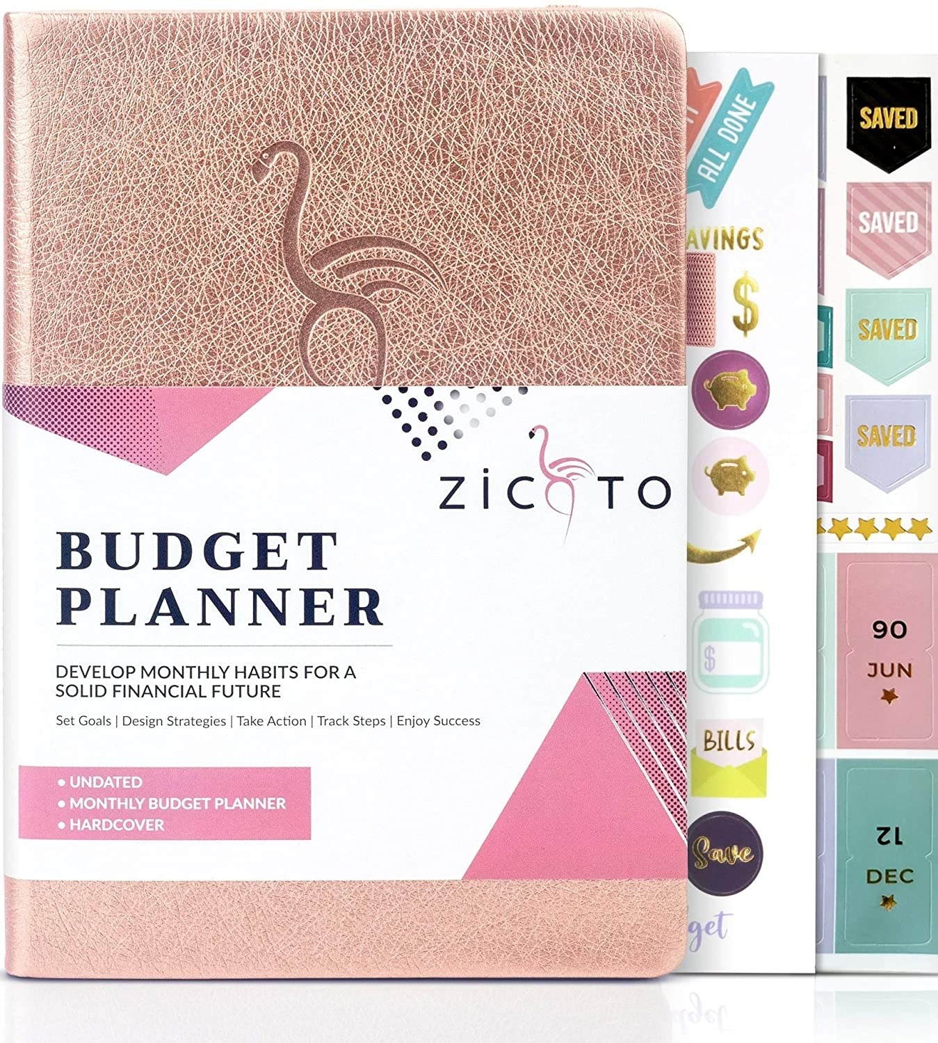 Product photo of the Zicoto Budget Planner in rose gold