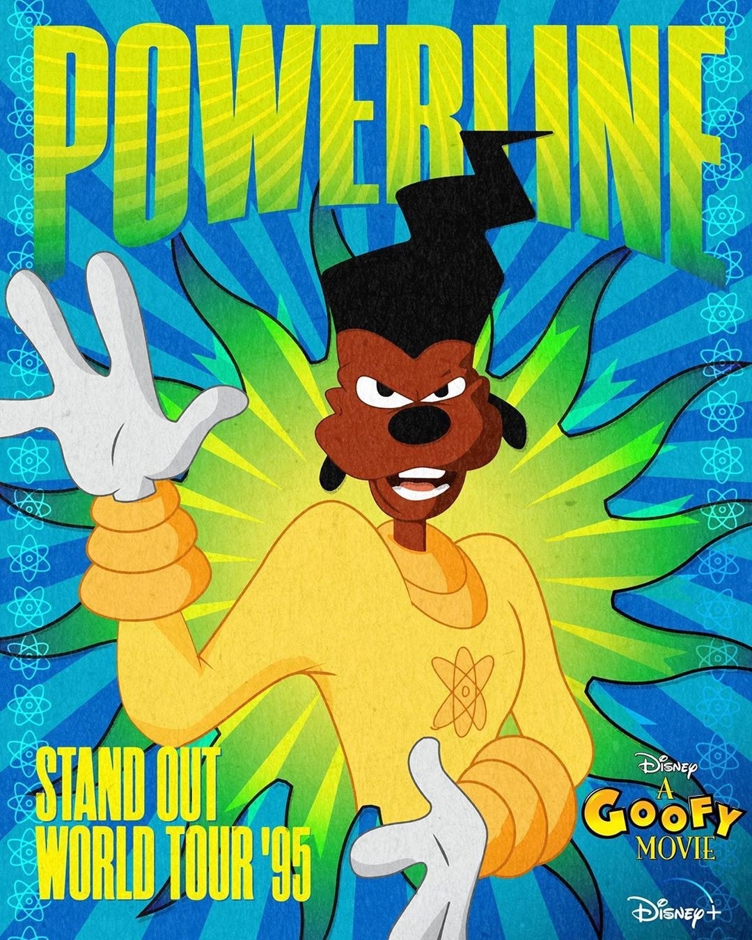a fake powerline poster for the stand out world tour