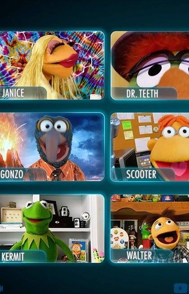 six of the muppets video chatting