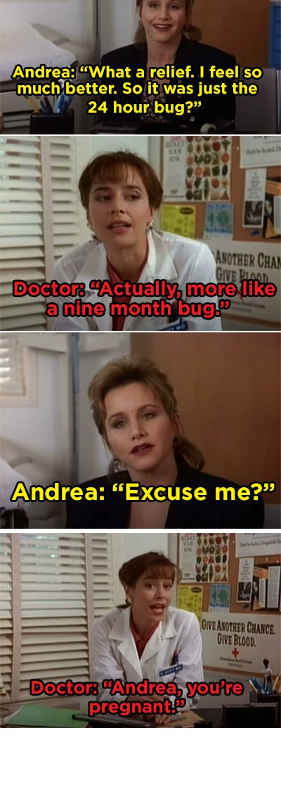 A doctor telling Andrea she&#x27;s pregnant