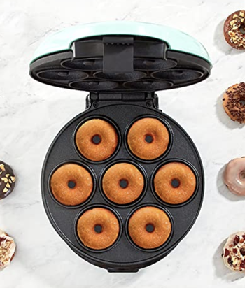 the donut machine with room for seven small donuts 
