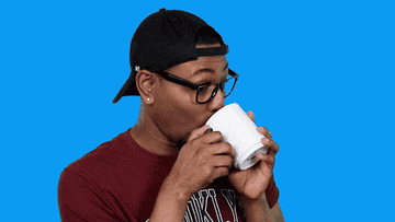 YouTuber Terrell Grice sips tea