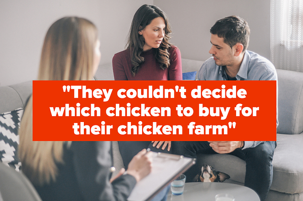A couple in a counseling session with a quote: