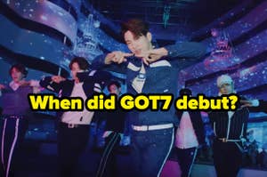 An image of GOT7 performing the choreography for Look in their music video